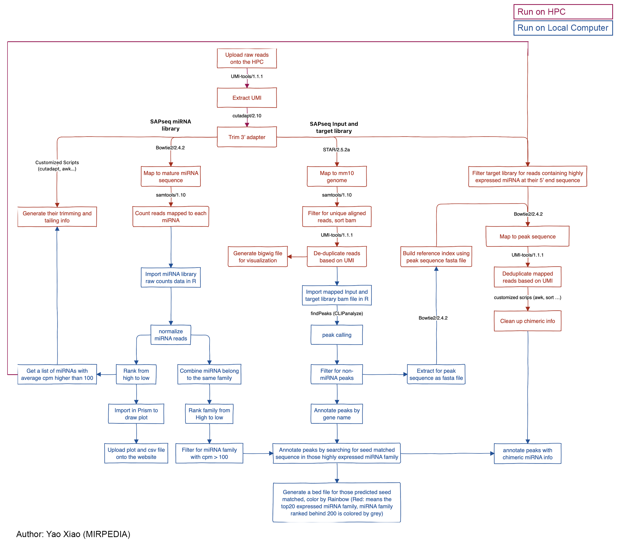 flow-chart of SAPseq library processing.